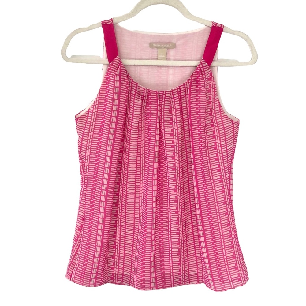 Banana Republic Pink & White Tank Blouse S